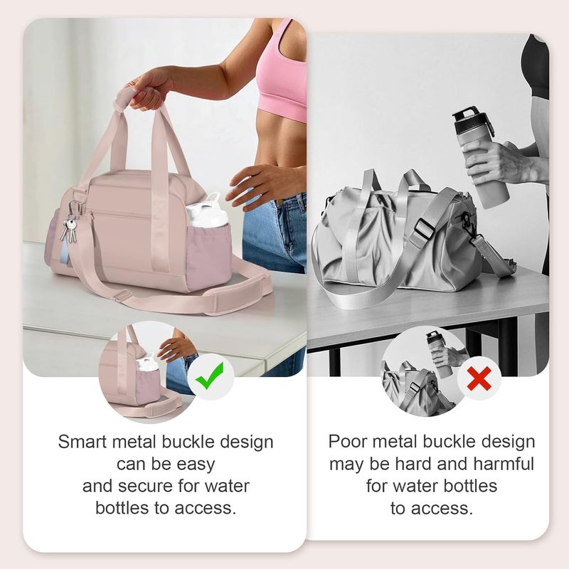 cysiyu Mini Gym Bag for Women Girls Small Gym Tote Bag with Wet Compartment Waterproof Travel Duffle Bag Cute Workout Sport Bag - Image 4